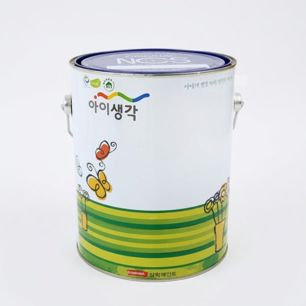 삼화 아이생각 수성 벽지 페인트 방문 친환경 셀프 벽 백색 4L