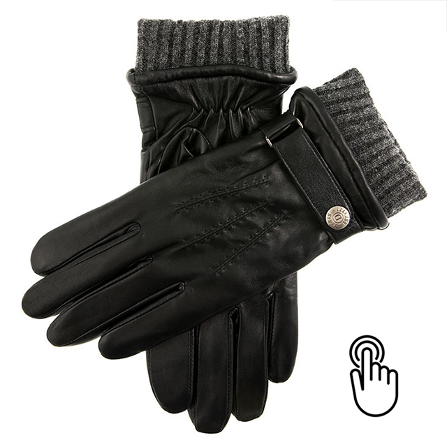 DENTS 헨리 Henley 남성 스마트폰 터치 가죽 장갑 5-9204