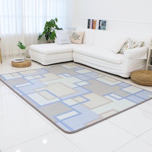 한일메디칼 온돌왕 거실용 전기장판 탄소카페트 1인 2인 싱글 더블 유니크블루 150x183