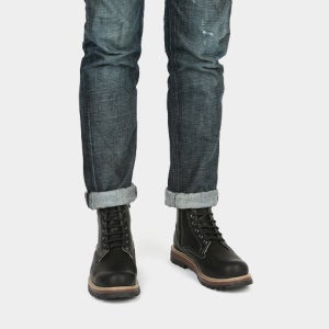 남자 사이드 지퍼 캐주얼 4cm 키높이 워커 앵클 부츠