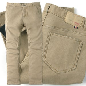 남성 기모바지 겨울 테이퍼드 스판 본딩 치노팬츠