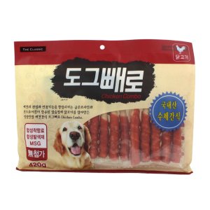 핫도그 수제간식 도그빼로 닭고기칼슘껌, 420g, 1개