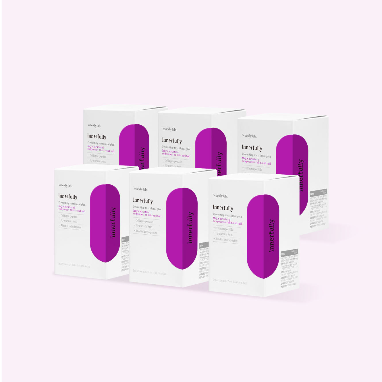 위클리랩 이너플리 저분자 콜라겐 히알루론산 15포, 6개