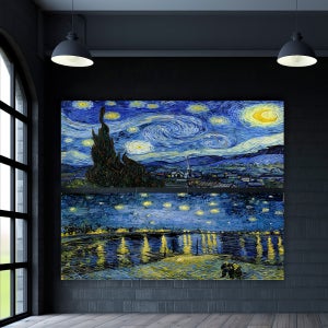 고흐 별이빛나는밤 명화 캔버스액자 별밤 set 90x30