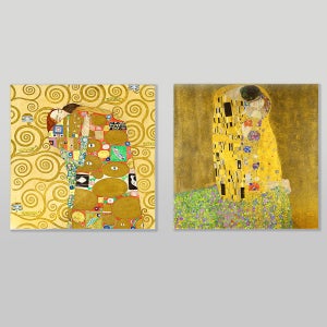 클림트 키스 그림 액자 거실 카페 모던인테리어 연인 set 소형 45x45