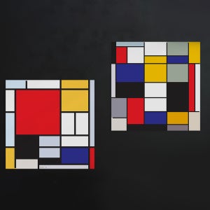 구성 명화 세트 그림 액자 거실 카페 인테리어 몬드리안 set 45x45
