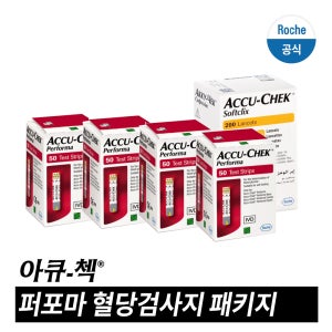 [아큐첵 브랜드스토어]퍼포마 검사지 패키지 (검사지 200매+채혈침 200T)
