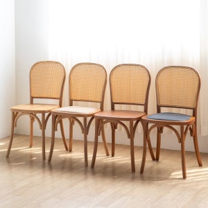 라탄체어 카페 곡목 원목 식탁의자 인테리어의자