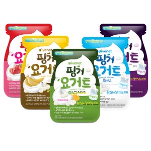 [아이배냇]아기간식 유아과자 아기과자 베베 핑거요거트 5종 8개