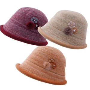 찬스ChanS 버킷햇 엄마 중년 겨울 울벙거지 여성 할머니 모자 CL-B96