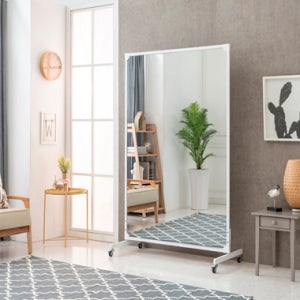 애채 대형 와이드 전신거울 스탠드형 YJ-P46 초대형거울 1200 이동식 고정형바퀴