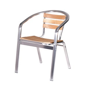 알루미늄 카페 원목 테라스 야외용체어