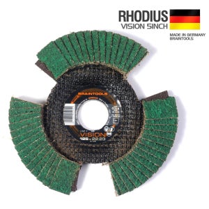 독일 RHODIUS VISION 5인치 40방 투명 원형연마페파 휠페이퍼