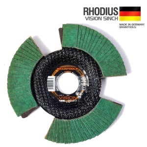 독일 RHODIUS VISION 5인치 80방 투명 원형연마페파 휠페이퍼