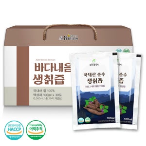 황지네이처 국내산 순수 생칡즙 100ml 30개