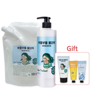 부들부들 물미역 트리트먼트 1000+500 손상모 상한머리 복구 헤어 미용실 단백질 PPT 머리 영양제 홈케어 팩