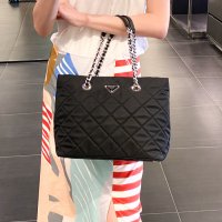 프라다 다이아몬드 퀼팅 포코노 쇼퍼백 (1BG740-2AS3-F0002) / PRADA DIAMOND QUILTING POCONO SHOPPER BAG