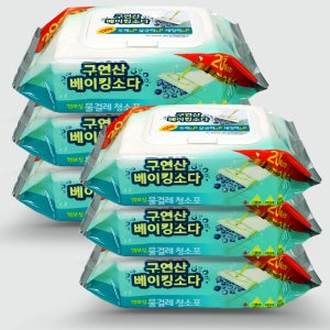 프리미엄 구연산 베이킹소다 물걸레 청소포 중형 120매