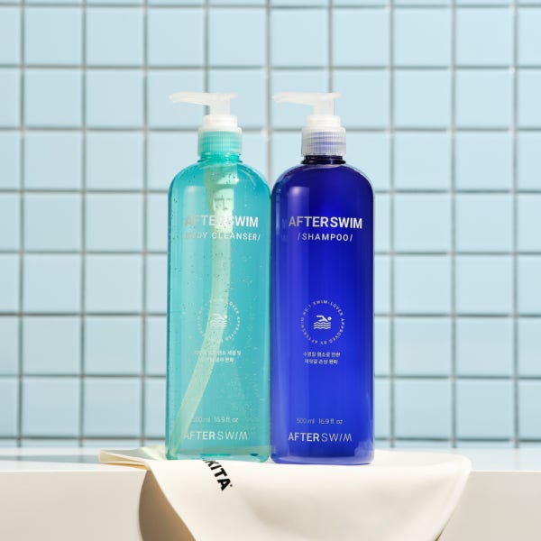 애프터스윔 수영 샴푸&바디워시 500ml- 수영장 샴푸 염소냄새 제거 머릿결케어 에프터스윔