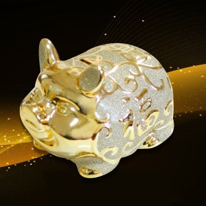 [베스트데코] 복을 부르는 신 황금돼지 저금통 돼지저금통