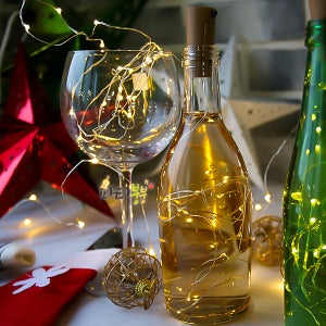 코르크 와이어전구 (배터리타입) / 크리스마스LED전구 전구트리 무뚜기 성탄트리전구 크리스마스장식