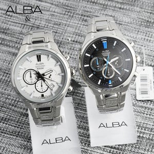 세이코알바 메탈시계 크로노그래프 AT3C09X1,AT3C13X1 삼정시계 백화점A/S가능