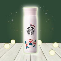 [무료선물포장] 스타벅스 JMZ 호두까기 핑크 보온병 600ml (스타벅스 2018 크리스마스 2차 프로모션 시즌 한정판, 어린이집 빨대컵)