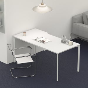 다가구 페르마타 멀티탭 1600x800 1인용 2인용 철제 조립식 서재 공부 원룸 긴책상