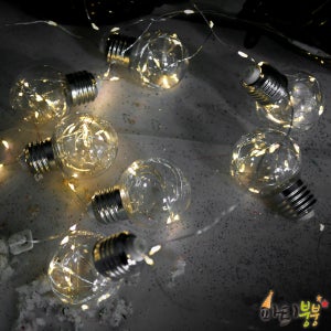 노엘 전구 10P / 크리스마스데코 츄리전구 전구트리 크리스마스트리LED 성탄트리전구 무뚜기전구 LED전구