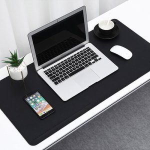 책상 가죽 데스크매트 키보드 마우스패드 블랙 와이드80X40cm 대형