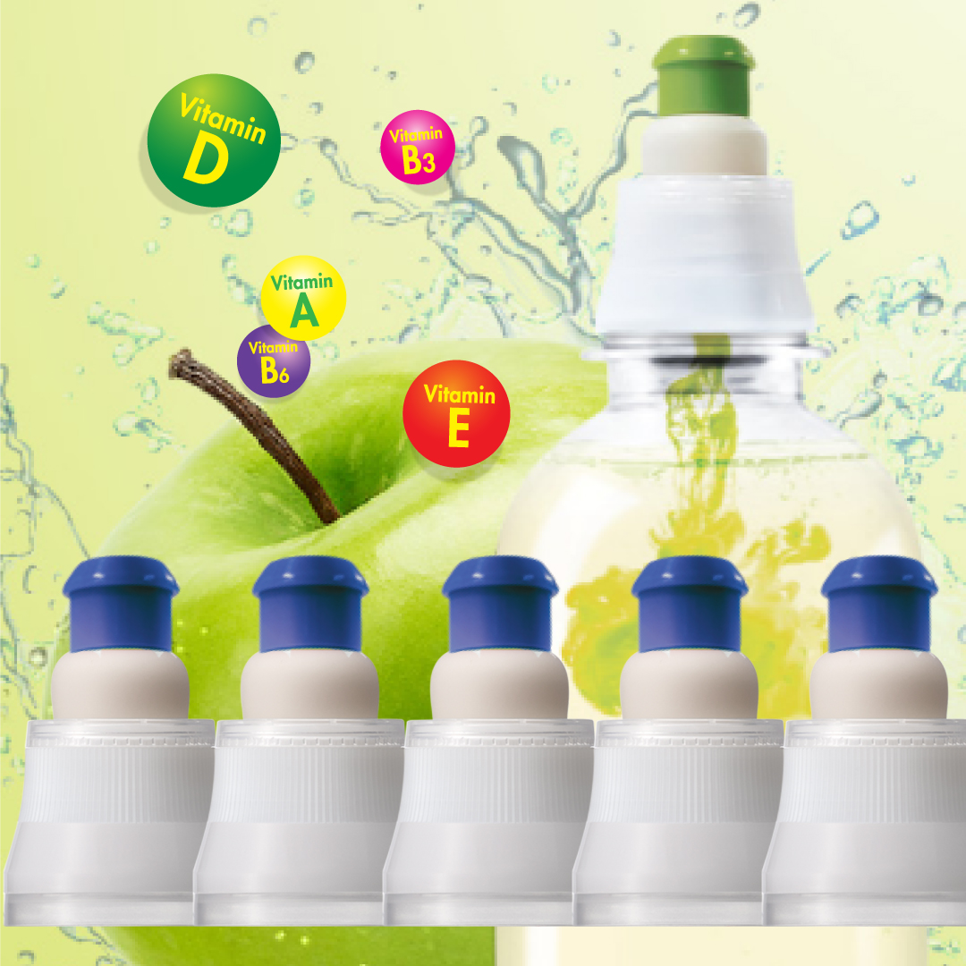 1박스 팝캡 비타프리미엄 그린애플 누르는 멀티 비타민 워터 어린이 음료 휴대용