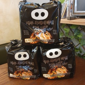 제주 흑돼지 라면 돗멘 3패키지 세트(총 12봉지) / 제주 직배송