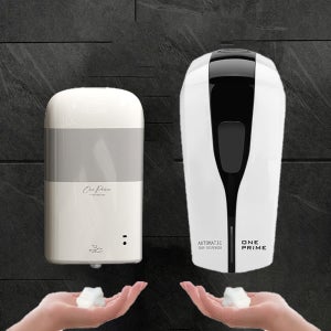 원프라임 자동 손세정기 물비누 거품비누 디스펜서 OP-301 대용량 벽걸이형 1000ml