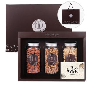 견과류 선물세트 3종 프리미엄 2호, 맞춤 쇼핑백까지 정성담아 드려요