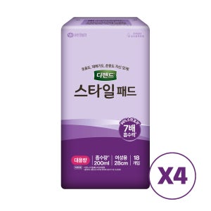 디펜드 스타일 요실금 패드 여성 대용량 18매x4팩