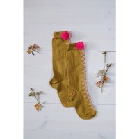 [Louise Misha] 바로배송 정품 18FW 루이스미샤 Floral Socks - Mustard