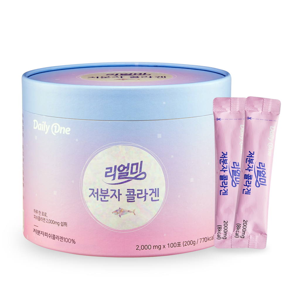 <b>데일리원</b> 리얼미 <b>저분자</b> <b>콜라겐</b> <b>피쉬</b> 어류 대용량 2,000mg X 100포
