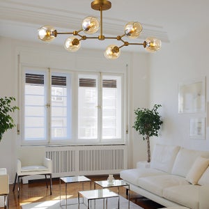 도너츠 유리 6등 조명 직부 동브론즈 북유럽풍 카페 조명 브론즈 오브제