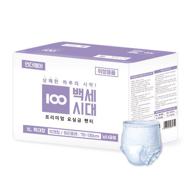 성인용기저귀 팬티형 특대형 요실금 백세시대 80매