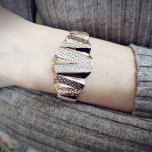 14k 18k 두꺼운 데일리 팔찌 기념일선물