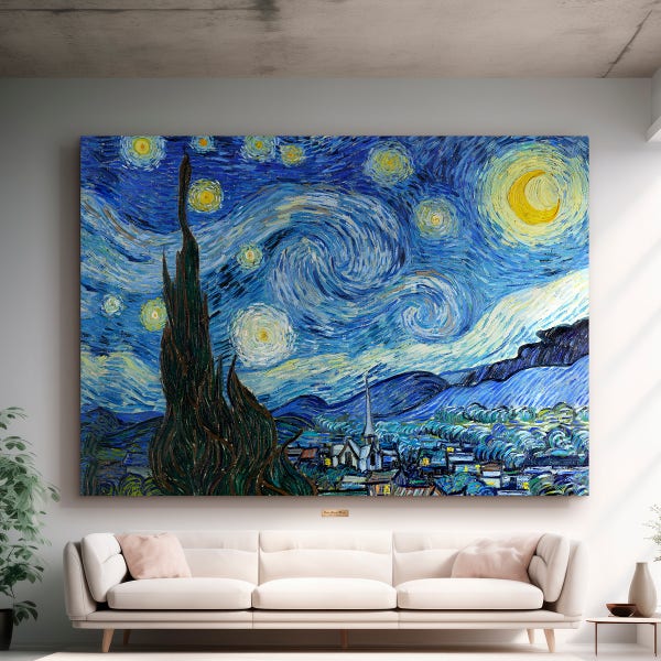 빈센트 반 고흐 그림 캔버스 액자 별이빛나는밤 70x50cm 거실 벽 인테리어 명화 작품