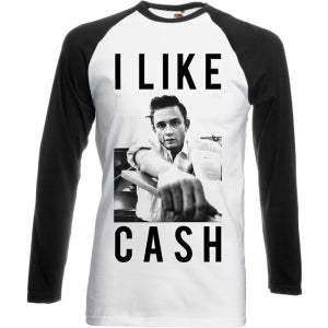 JOHNNY CASH 조니 캐쉬 I Like Cash 래글런 긴팔 티셔츠
