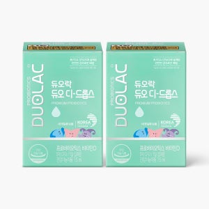 듀오락 듀오 디 드롭스 아기 베이비 드롭 유산균 비타민D 100% 7.5ml, 2개