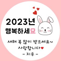 구정 어린이집 2023 새해 설날 토끼 스티커