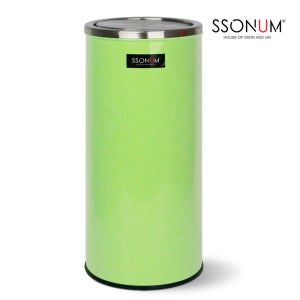 쏘넘 칼라스텐레스휴지통 30L(그린) 쓰레기통