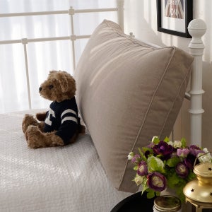 브러쉬드코튼 침대 헤드쿠션 (라떼브라운) S/SS/Q 침대쿠션