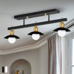 주방등 아이온 이단 일자 3등 직부 (골드블랙 / 화이트로즈)