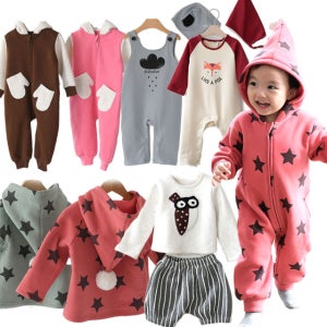 유아복 균일가 유아 아동 후드 기모 점퍼 우주복 원피스