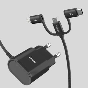 아크로 3in1 멀티 아이폰 c타입 5핀 충전기 YC-58C200