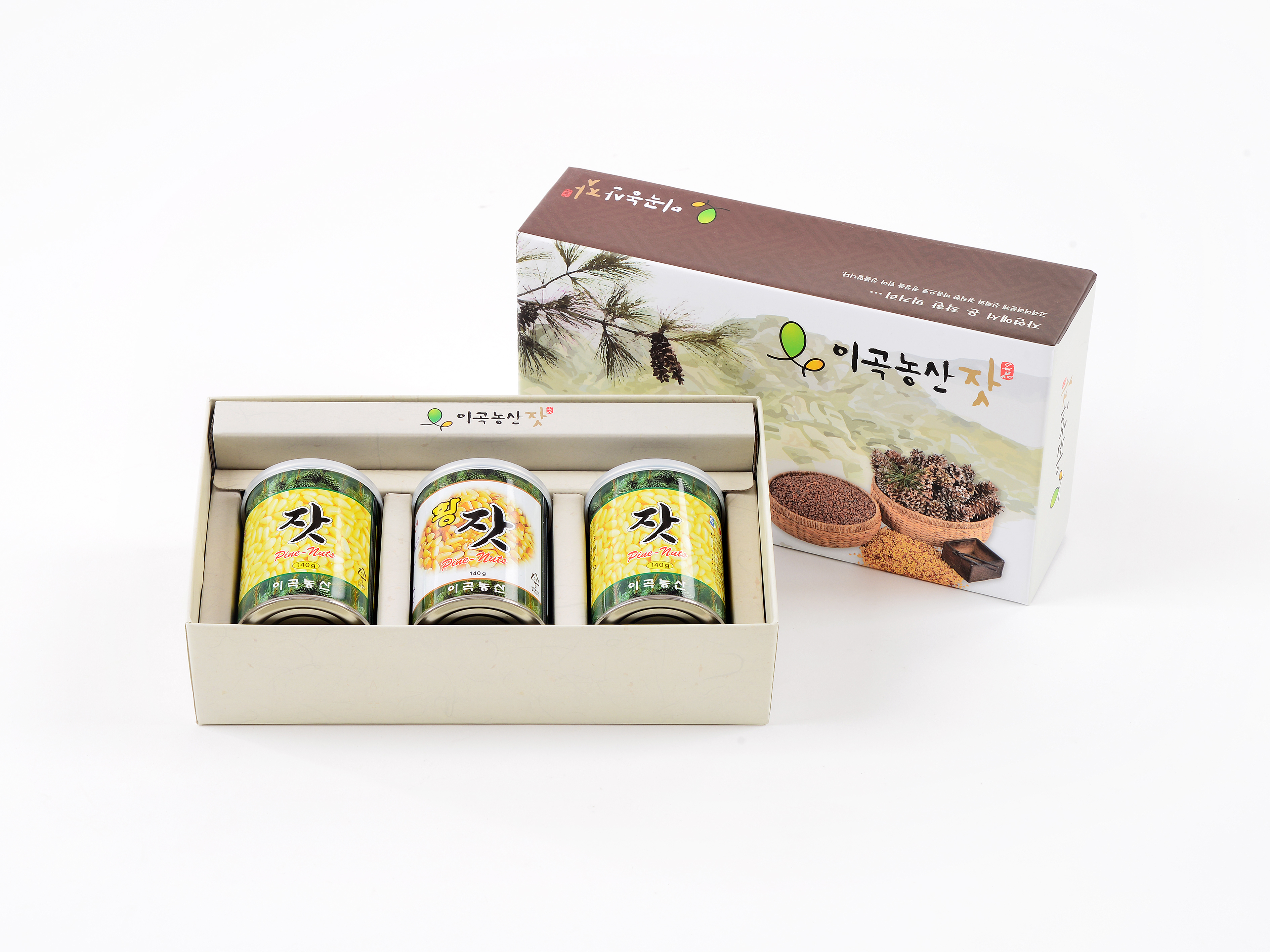 25년 햇잣 가평잣 이곡농산 국내산100% 가평특산품 3캔잣(420g)선물용 (백잣 2개 황잣 1개)